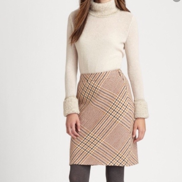 Tory Burch Dresses & Skirts - Tory Burch Houndstooth Wool Skirt